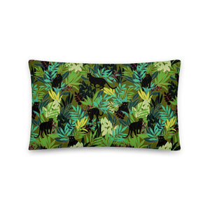 Jungle Panther Cat Pillow 20" x 12"