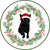 Black Cat Wreath Printable Sticker