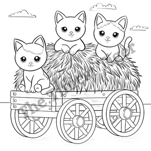 Fall Feline Fun Cat Coloring Book