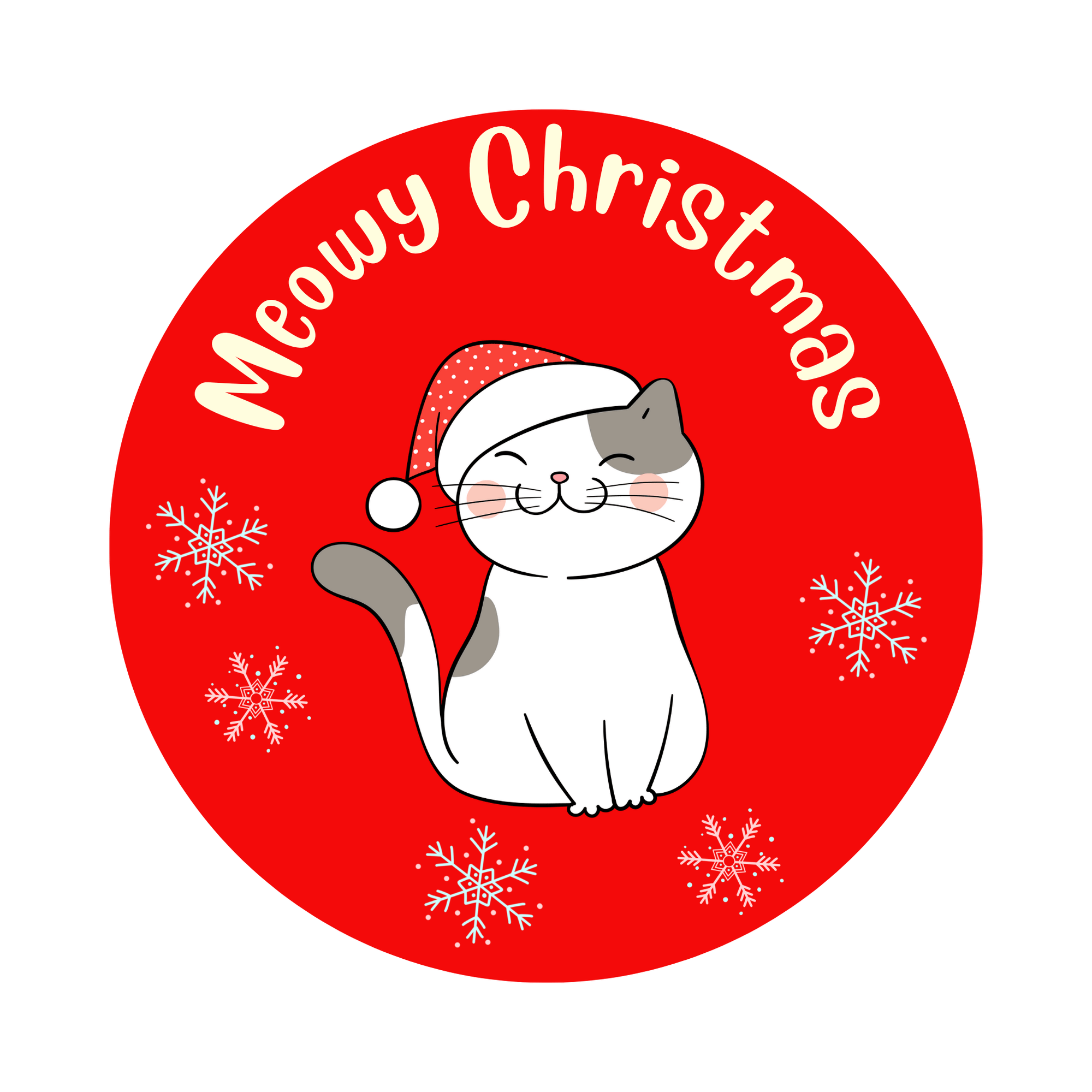 Meowy Christmas Stickers | Digital Download
