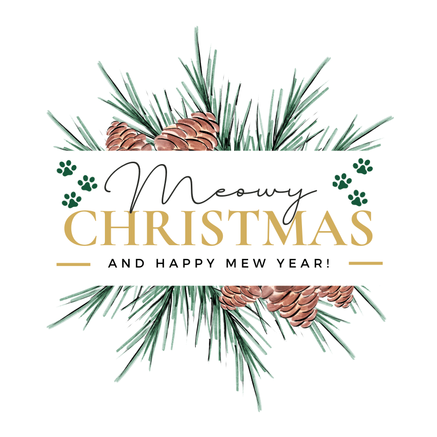 Pine and Paws Christmas Wreath Sticker | Printable