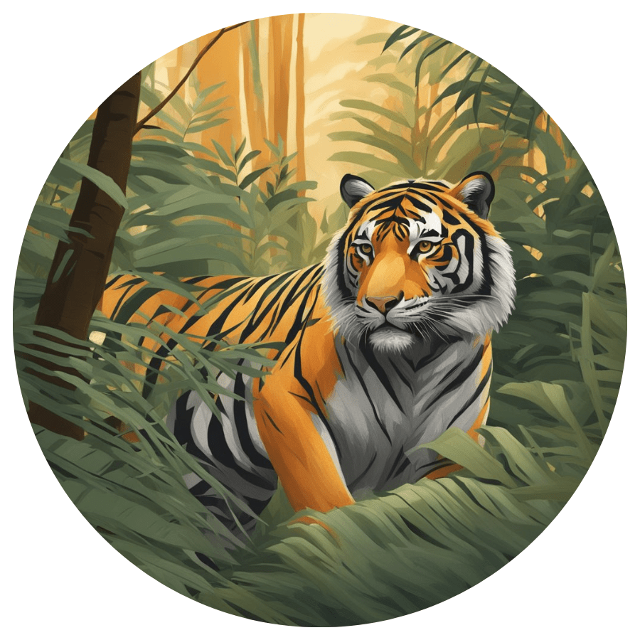 Six Tiger Stickers