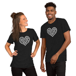 Cat T Shirt Black. on Couple