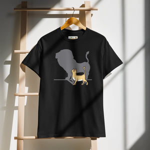 Cat T Shirt. Cat with Lion Shadow