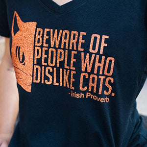 Irish Proverb Cat T-Shirt  Women's