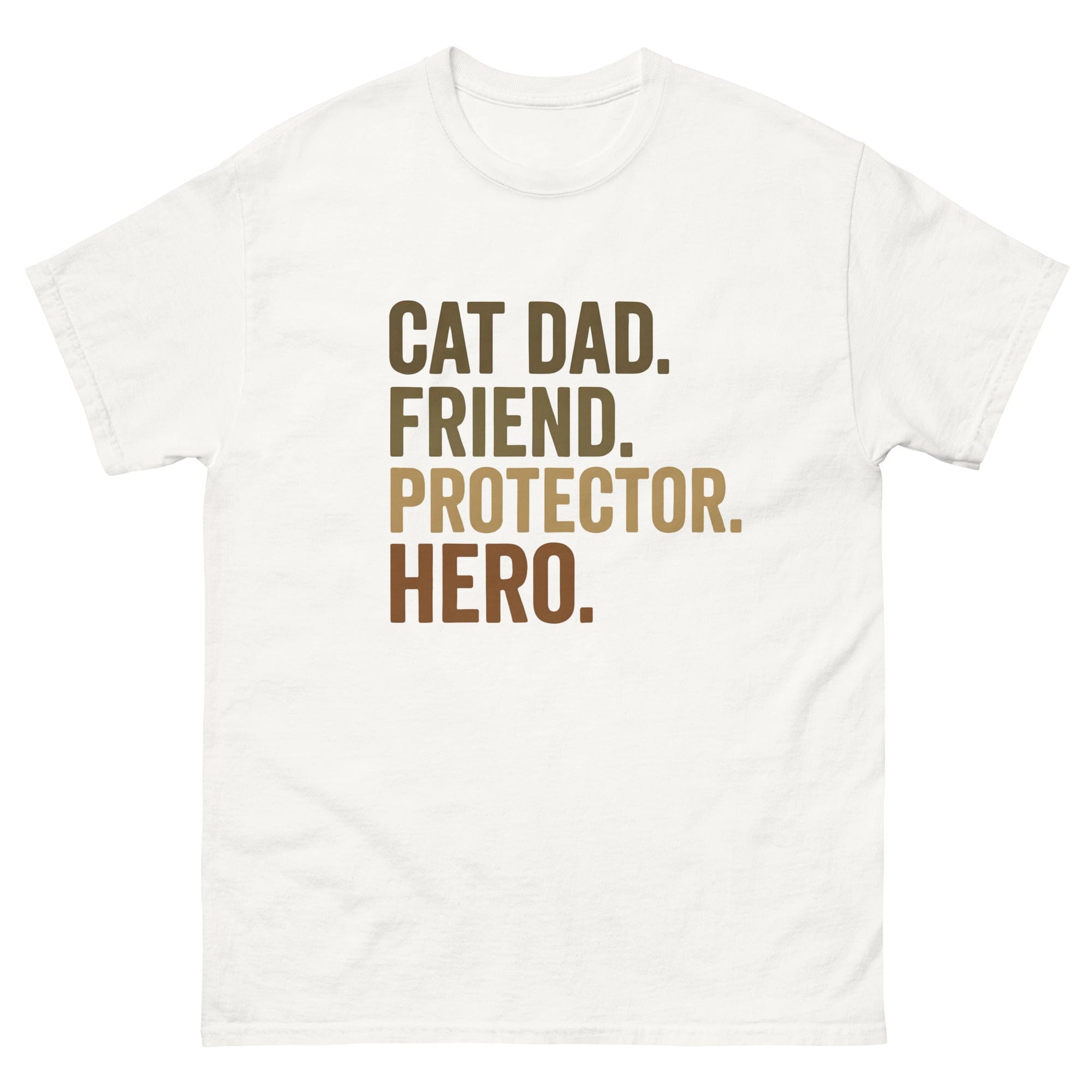 Shirt that says cat dad, friend, protector, hero