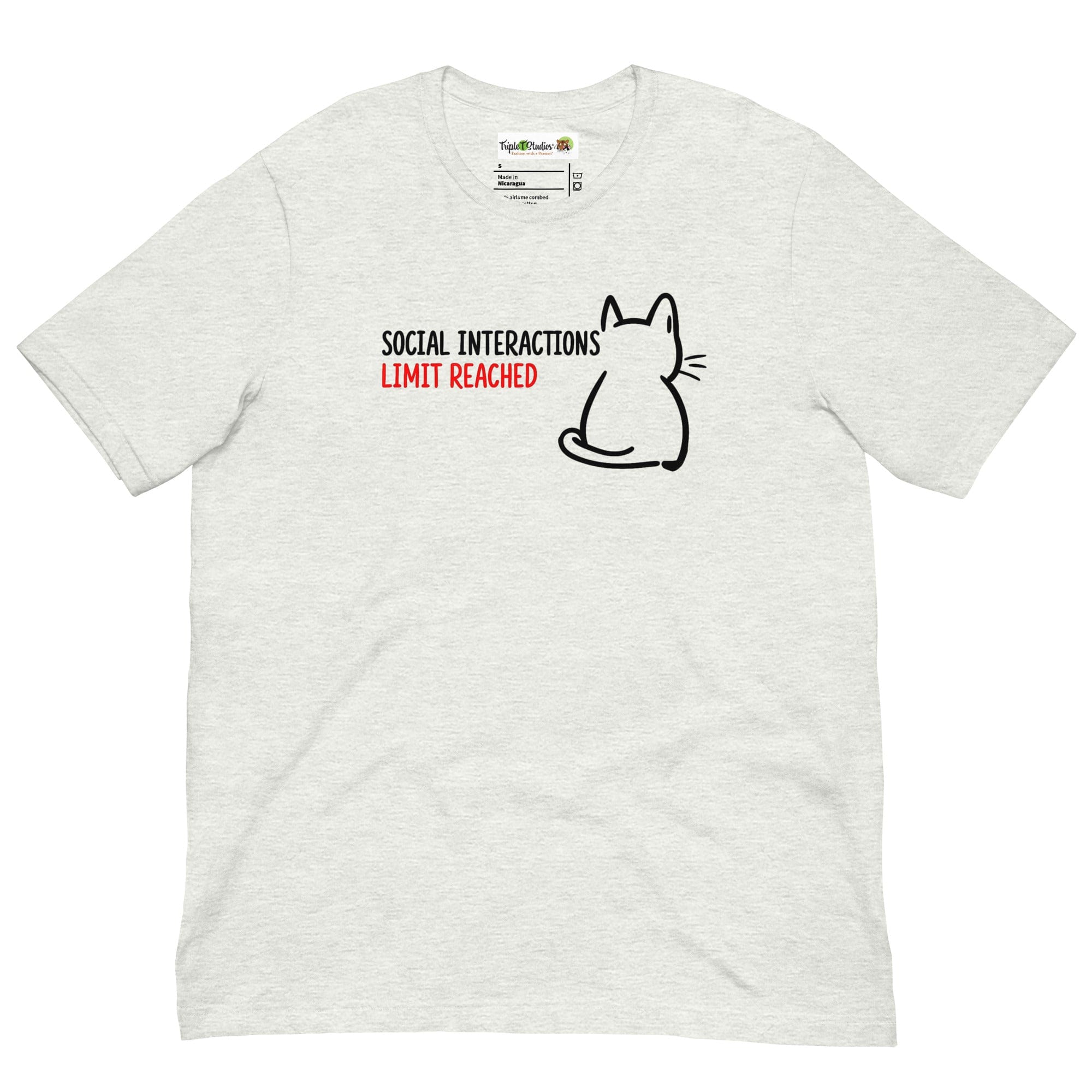 Cat T-Shirt. Social interactions Limit Reached