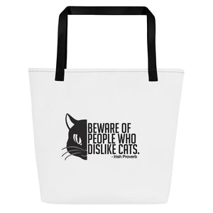 Cat-Themed Tote. Irish Proverb