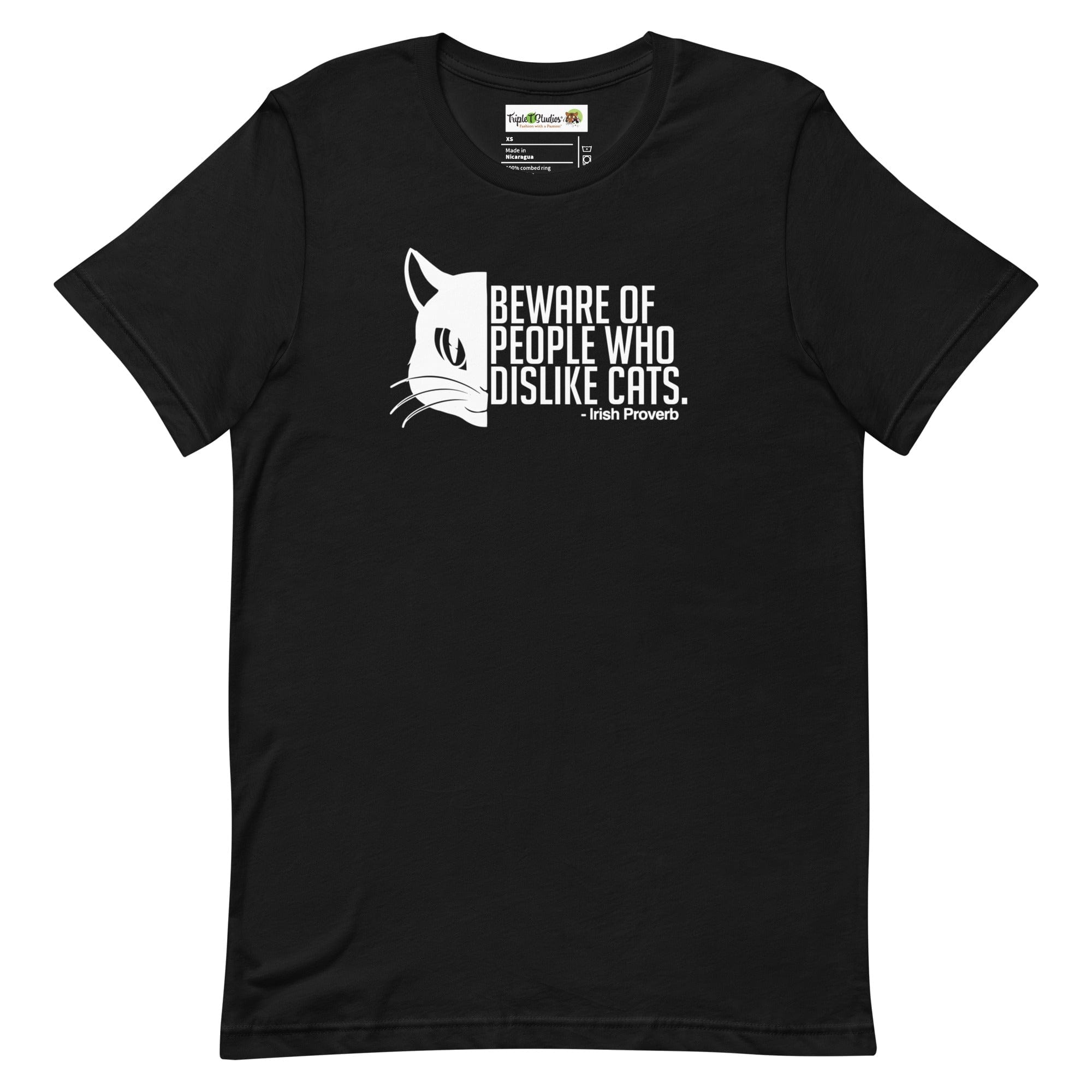 Black Irish Proverb Cat T-Shirt