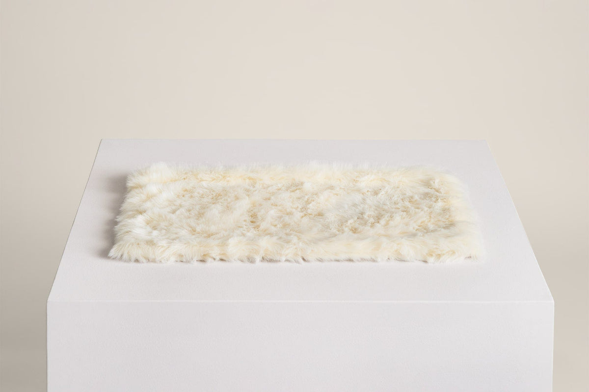 Tuft paw cat hammock cloud nine fluffy textile on pedestal featured on white background