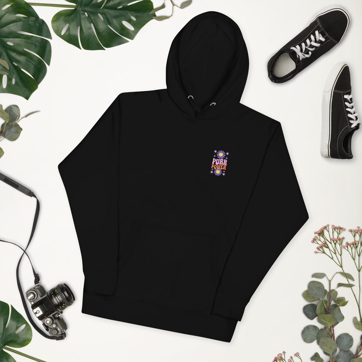 Cat-Themed Hoodie | Purr Power | Unisex