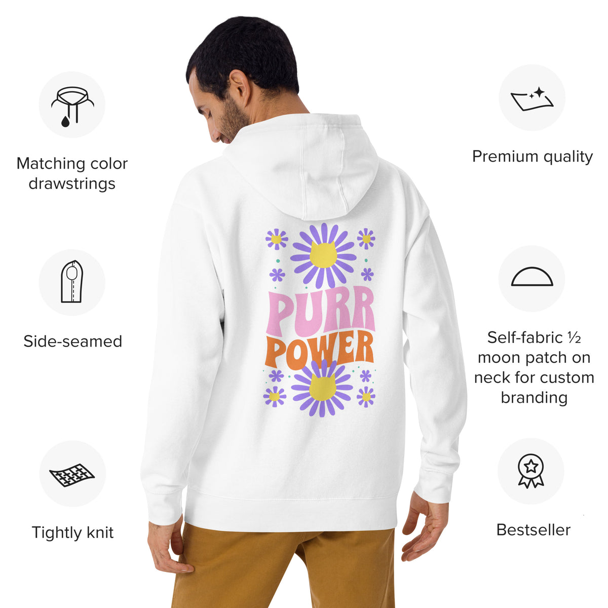 Cat-Themed Hoodie | Purr Power | Unisex