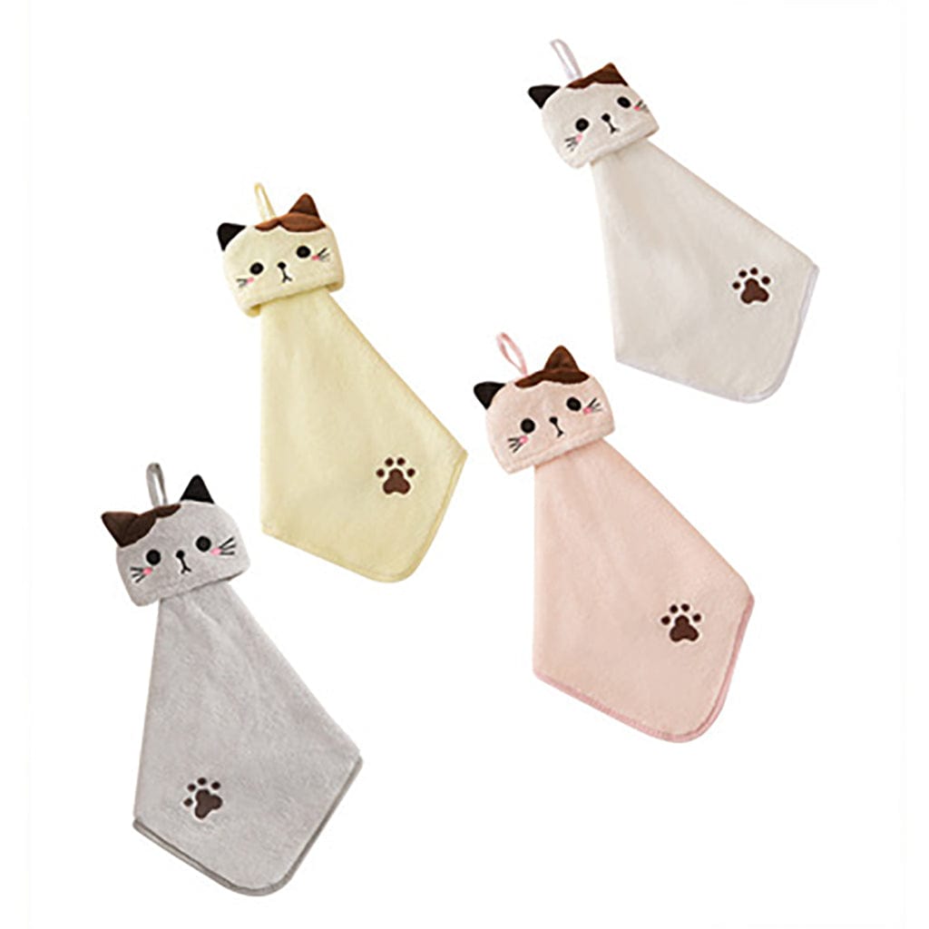 3 Pieces Cute Animal Hand Towels With Loop, Lovely Kids Hand