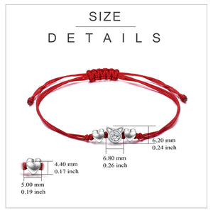 Cat String Bracelet Size and Details