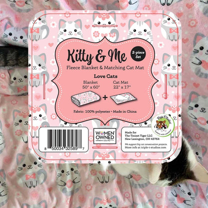 Kitty & Me | Fleece Cat Blanket and Cat Mat