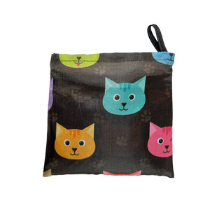 Cat Print Reusable Tote Bag