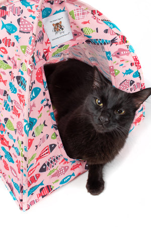 Cat Tent | Cotton Canvas Popup Pet Bed