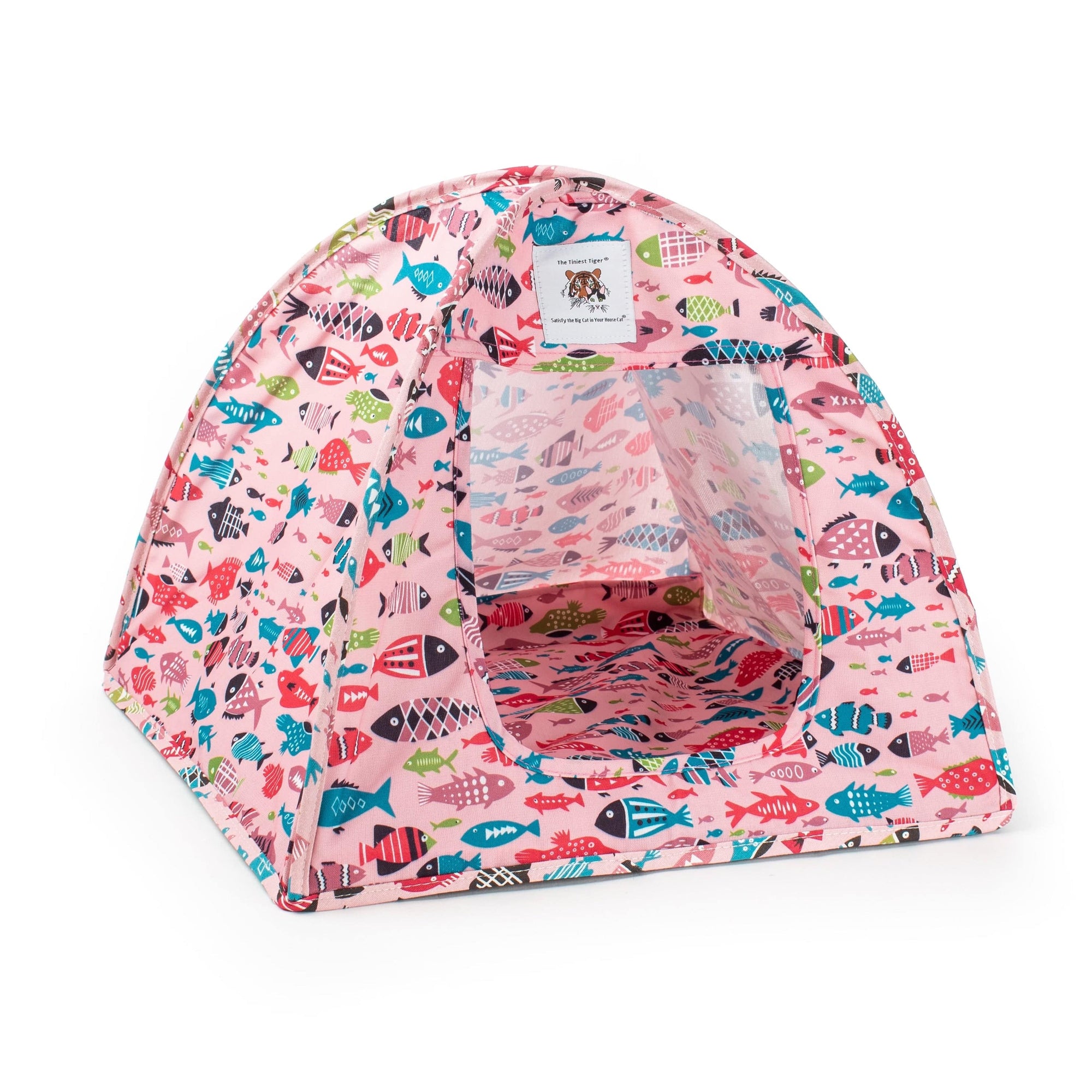 cat play tents Cat Tent | Cotton Canvas Popup Pet Bed