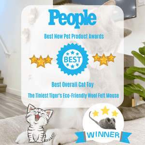 People Magazine Best Overall Cat Toy | The Tiniest Tiger Wool Felt Mouse Cat Toy