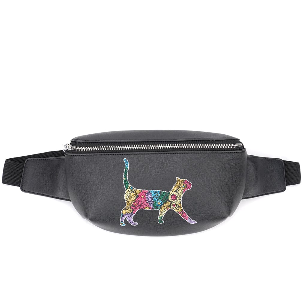 Embroidered Cat Chest Bag | Crossbody Cat Bag