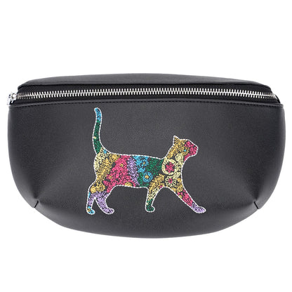 Embroidered Cat Chest Bag | Crossbody Cat Bag