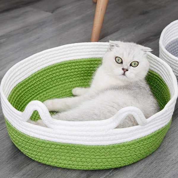 Cat Bed | Cat Ear Cotton Rope Cat Bed - Triple T Studios