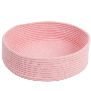 Cotton Rope Cat Bed | Pink