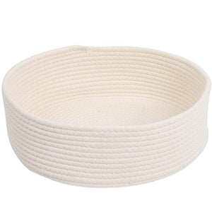 Cotton Rope Cat Bed | White