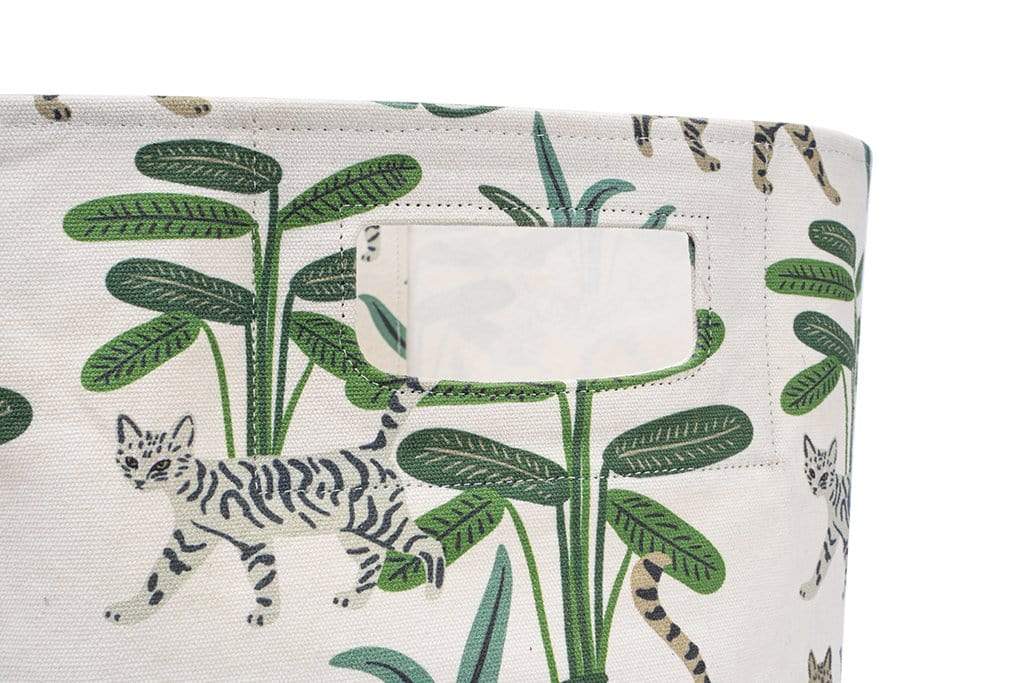 Sewn Handle on Canvas Bin