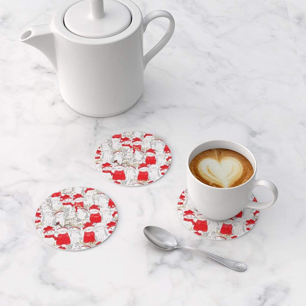 Holiday Cat Coasters