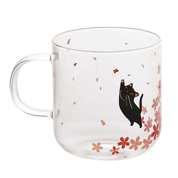 Cute Cat Glass Cup Tea Mug – Nekoby