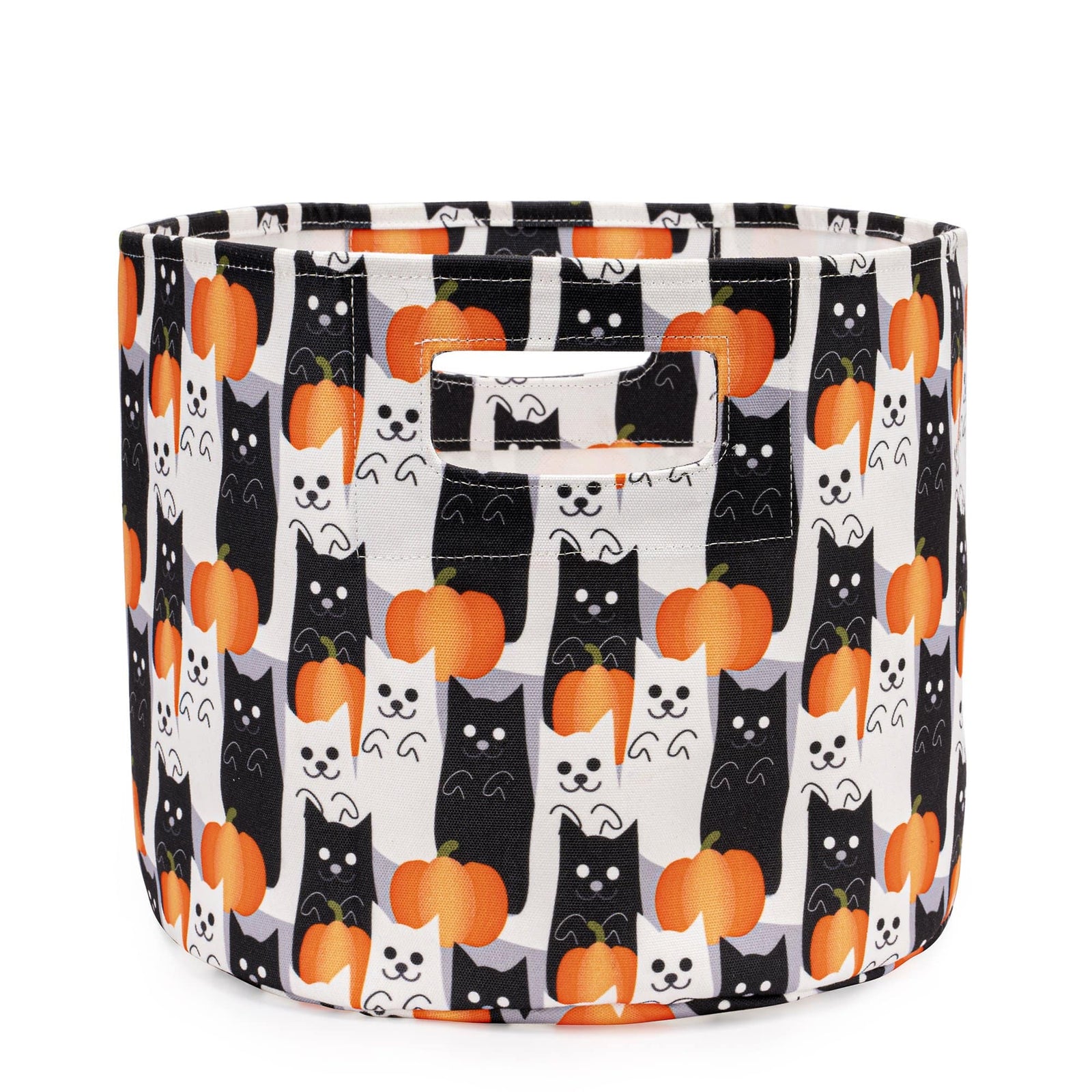 Halloween Cat Canvas bin