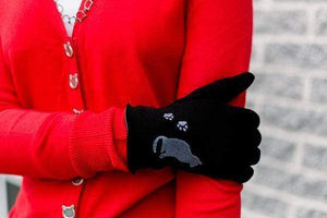 cat gloves- cat with paws/cotton/poly