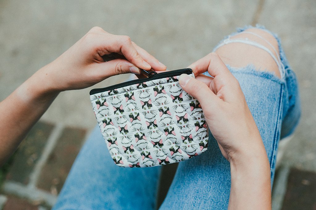 Cat discount zipper pouch