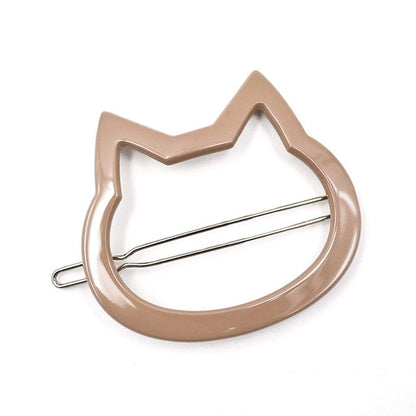 Hair Clips | Champagne Cat Head 
