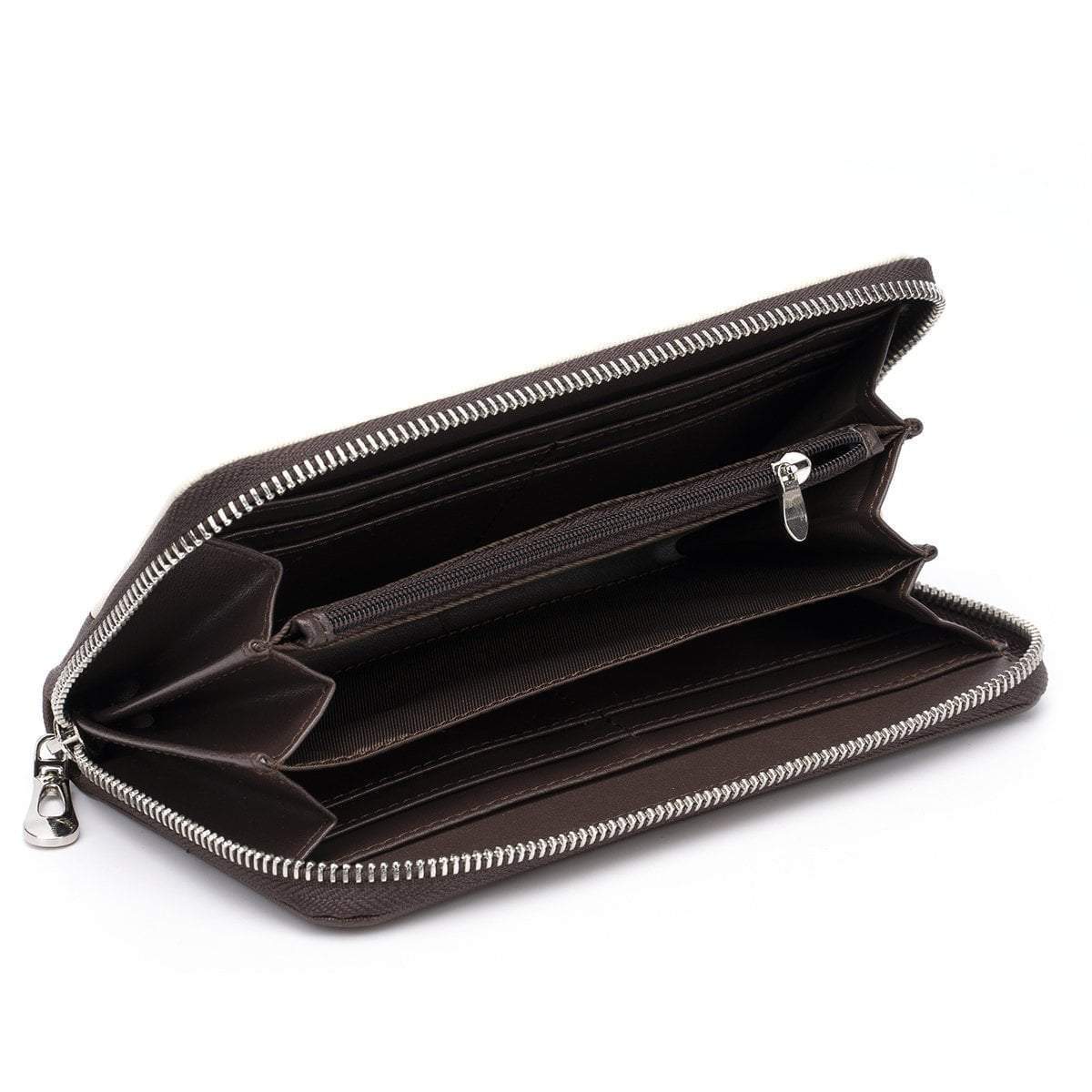 Refined Cat Wallet | Beige Open