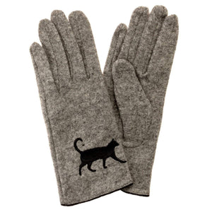 Cat Gloves| Cat Design| Wool Cat Gloves