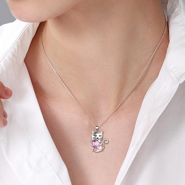 Swarovski cat necklace Clearance