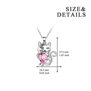 Cat Necklace -Swarovski crystal cat pendant