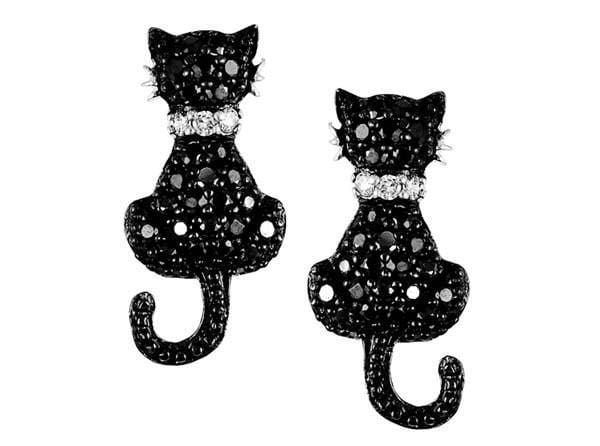  Cat Earrings-Black Cat Earrings/  Triple T Studios