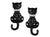  Cat Earrings-Black Cat Earrings/  Triple T Studios