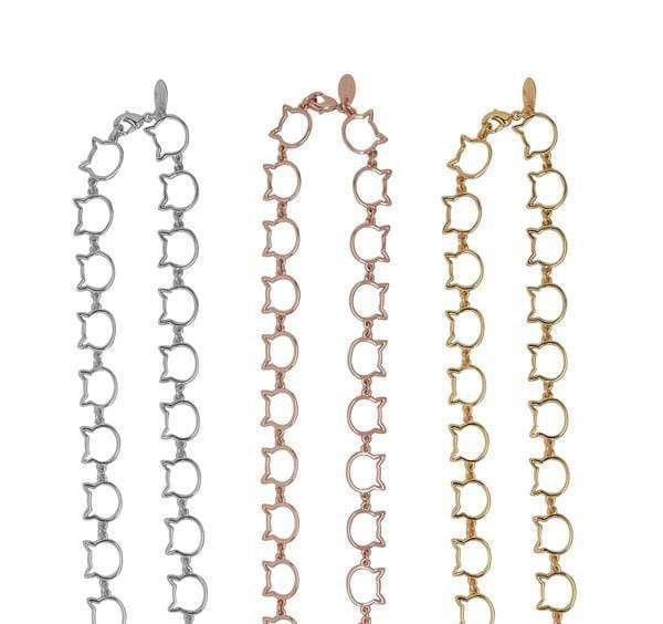Cat Necklace | Cat Chain Link Cat Necklace - Triple T Studios