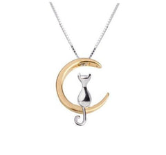 Cat on 2024 the moon necklace