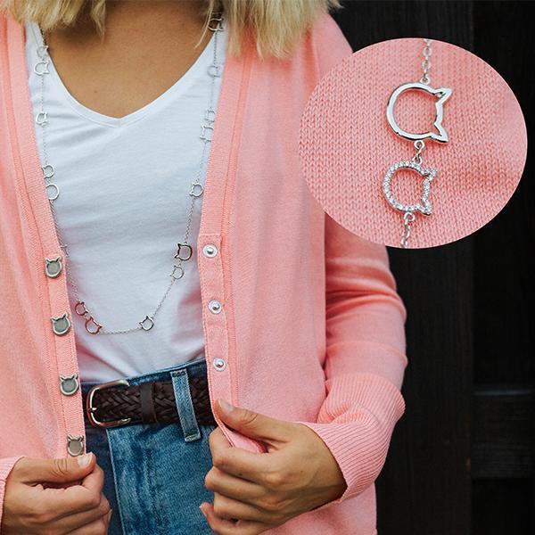 Cat Necklace- cat station necklace/ Close up