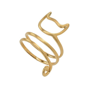 Cat Ring- Cat Tail Ring/ Gold