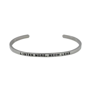 cat bracelet  | Listen More Meow Less