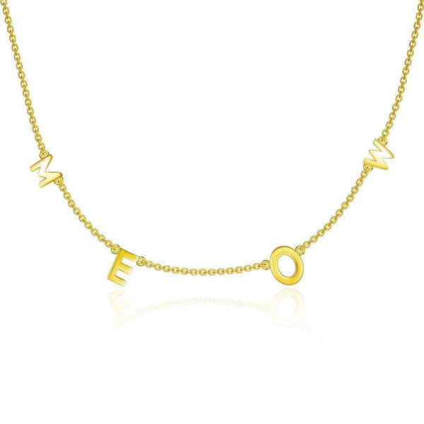 Triple Letter Diamond Bezel Necklace – Baby Gold