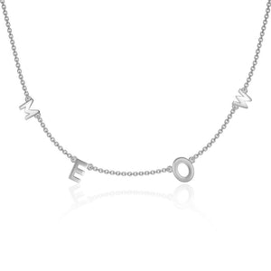 MEOW Cat Necklace- Minimalist  Silver