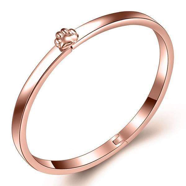 Cat Bracelet- Cat Paw Bangle/rose gold
