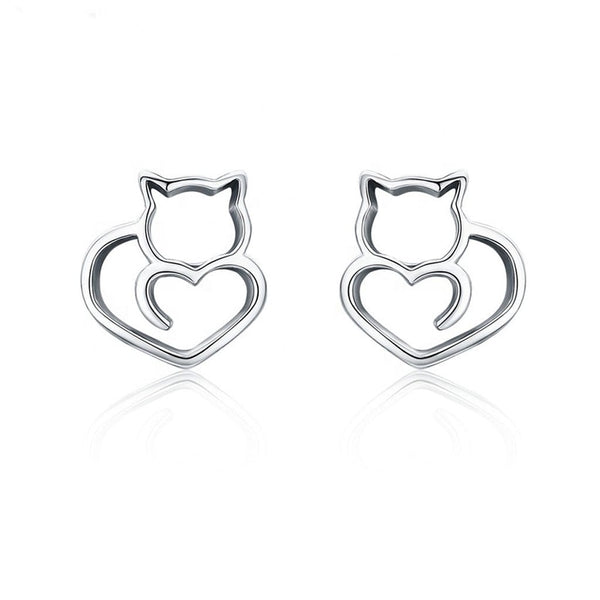 Cat Jewelry | Shiny Happy Cat Earrings - Triple T Studios